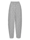 Rotate Birger Christensen 'poplin Tapered Striped' Pants In Black