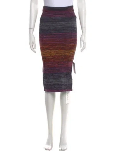 Pre-owned Rotate Birger Christensen Striped Knee-length Skirt W/ Tags In Purple