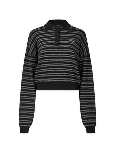Rotate Birger Christensen Striped Slinky Sweater In Multi