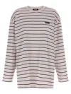 Rotate Birger Christensen Striped Oversized Cotton Jersey T-shirt In Multi