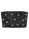 Rotate Birger Christensen Rotate Embellished Denim Bustier In Black