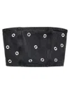 Rotate Birger Christensen Rotate Embellished Denim Bustier In Black