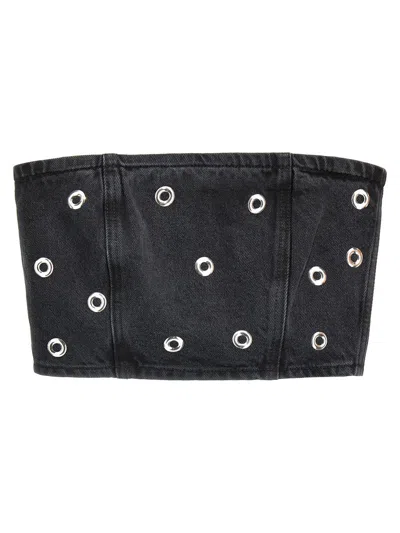 ROTATE BIRGER CHRISTENSEN ROTATE BIRGER CHRISTENSEN 'STUDDED DENIM' TOP