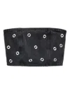 Rotate Birger Christensen Rotate Embellished Denim Bustier In Schwarz