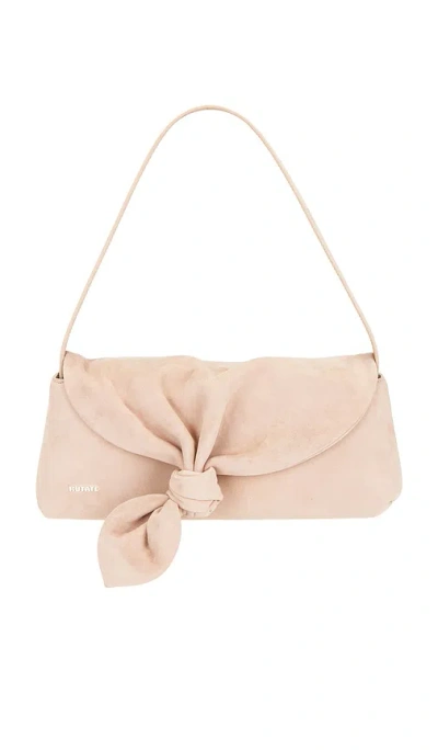 Rotate Birger Christensen Suede Knot Scarf Bag In Beige
