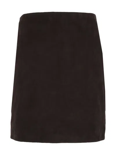 Rotate Birger Christensen Rotate Birgerchristensen Suede Mini Skirt In Brown