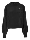 Rotate Birger Christensen Knit Crewneck Sweater In Black