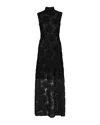 Rotate Birger Christensen Abito Lungo Con Motivo Floreale Nero In Black