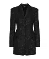 Rotate Birger Christensen Rotate Buttoned Longline Coat In Black