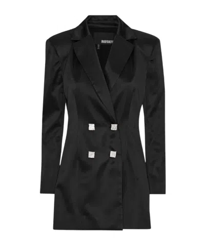Rotate Birger Christensen Rotate Tailored Double-breasted Blazer Dress In Black