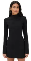 Rotate Birger Christensen Long-sleeve Mini Dress In Black
