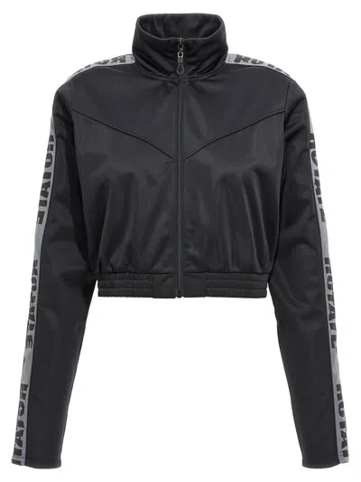 Rotate Birger Christensen Sunday Capsule Cropped Sweatshirt In Black