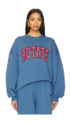Rotate Birger Christensen Rotate Sunday Logo Cotton Sweatshirt In 블루 호라이즌