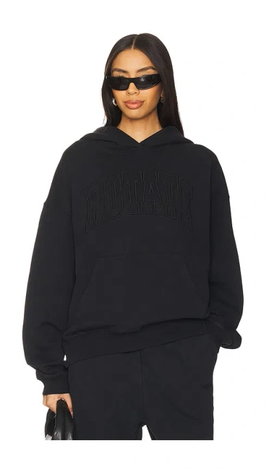 Rotate Birger Christensen Sunday Washed Heavy Hoodie In 블랙