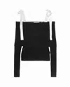Rotate Birger Christensen Black Sweater With Contrasting Bows