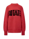 Rotate Birger Christensen Rotate Birgerchristensen Oversized Sweater In High Risk Red