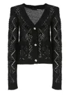 Rotate Birger Christensen Black Sequins Cardigan In Black