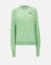 Rotate Birger Christensen Womens Grayed Jade Relaxed-fit Brand-patch Recycled Polyamide-wool Blend J In Green