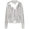 Rotate Birger Christensen High-collar Sequinned Top In Multicolor