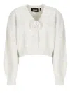 Rotate Birger Christensen Rotate Alpaca And Wool Cardigan In Neutral