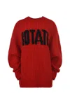 Rotate Birger Christensen Rotate Birgerchristensen Oversized Sweater In Red
