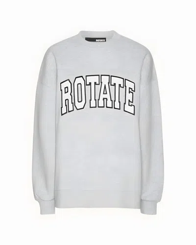 Rotate Birger Christensen Sweatshirt In Grey Cotton In Gray