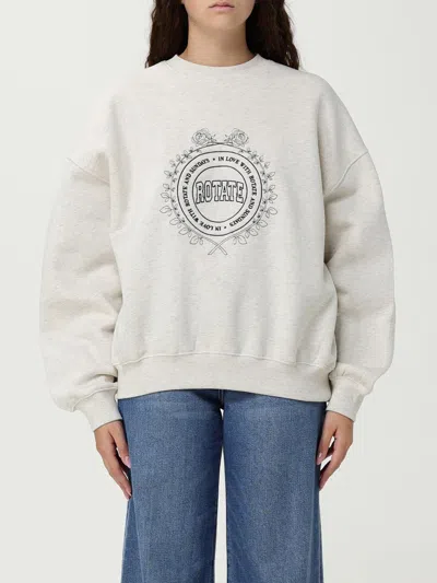 Rotate Birger Christensen Sweatshirt Rotate Woman Color Beige In Gray
