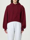 Rotate Birger Christensen Rotate Burgundy Cotton Sweatshirt Women In Burgundy