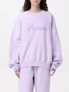 Rotate Birger Christensen Oversized Lilac Sweatshirt With Embroidery In Purple