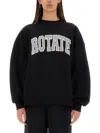 Rotate Birger Christensen Rotate Birgerchristensen Sweatshirt With Logo In Black