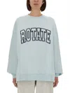 Rotate Birger Christensen Rotate Birgerchristensen Azure Organic Cotton Sweatshirts In Blue