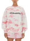 Rotate Birger Christensen Rotate Birgerchristensen Sweatshirt With Logo Embroidery In Pink