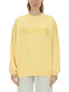 Rotate Birger Christensen Rotate Birgerchristensen Sweatshirt With Logo In Golden Haze