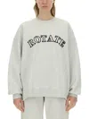 Rotate Birger Christensen Rotate Sunday Classic Logo-embroidered Cotton Sweatshirt In Grey