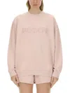 Rotate Birger Christensen Ladies Fairy Tale Crewneck Logo Sweatshirt In Pink