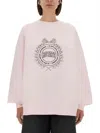 Rotate Birger Christensen Sweatshirt With Logo In Pink