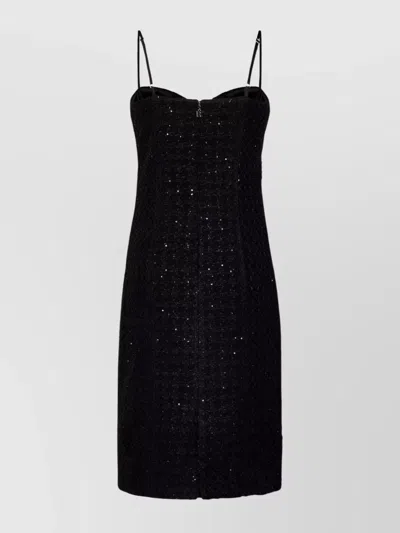 Rotate Birger Christensen Boucle Midi Dress In Black