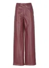 Rotate Birger Christensen Rotate Burgundy Polyester Pants In Burgundy