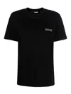 Rotate Birger Christensen Rhinestone-logo Organic-cotton T-shirt In Black