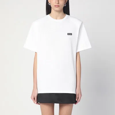 Rotate Birger Christensen T-shirt Over White In Organic Cotton