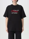 Rotate Birger Christensen 'graphic Print Crew Neck Short Sleeve T-shirt' In Black
