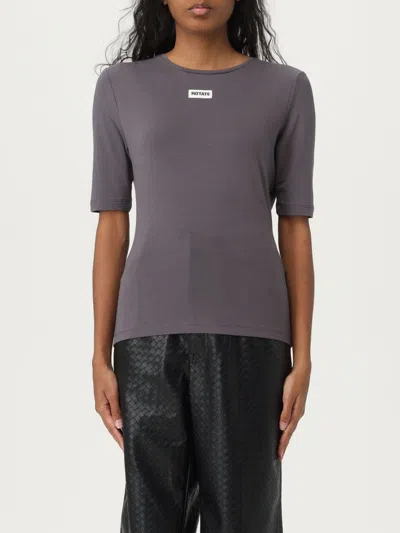 Rotate Birger Christensen T-shirt Rotate Woman Color Grey In Black