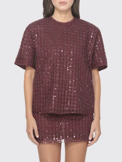 Rotate Birger Christensen T-shirt Rotate Woman Color Red In Brown