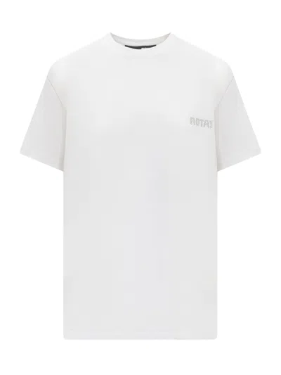 Rotate Birger Christensen T-shirt With Logo In Bianco