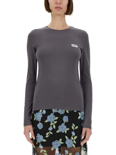 Rotate Birger Christensen T-shirt With Logo In Gray