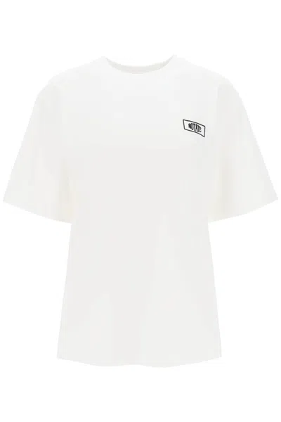 Rotate Birger Christensen T-shirt With Logo Embroidery In White