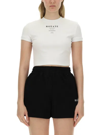 Rotate Birger Christensen Rotate Birgerchristensen Tshirt With Logo In White