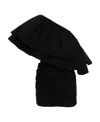 Rotate Birger Christensen Taft One-shoulder Ruffled Taffeta Mini Dress In Black