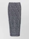Rotate Birger Christensen Sequined Midi Skirt With Purple Print In Blue