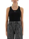 Rotate Birger Christensen Ribbed Texture Sleeveless Knit Top In Black